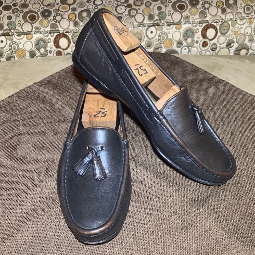 Gucci Loafers Tassels Dark Brown 9.5 M Leather